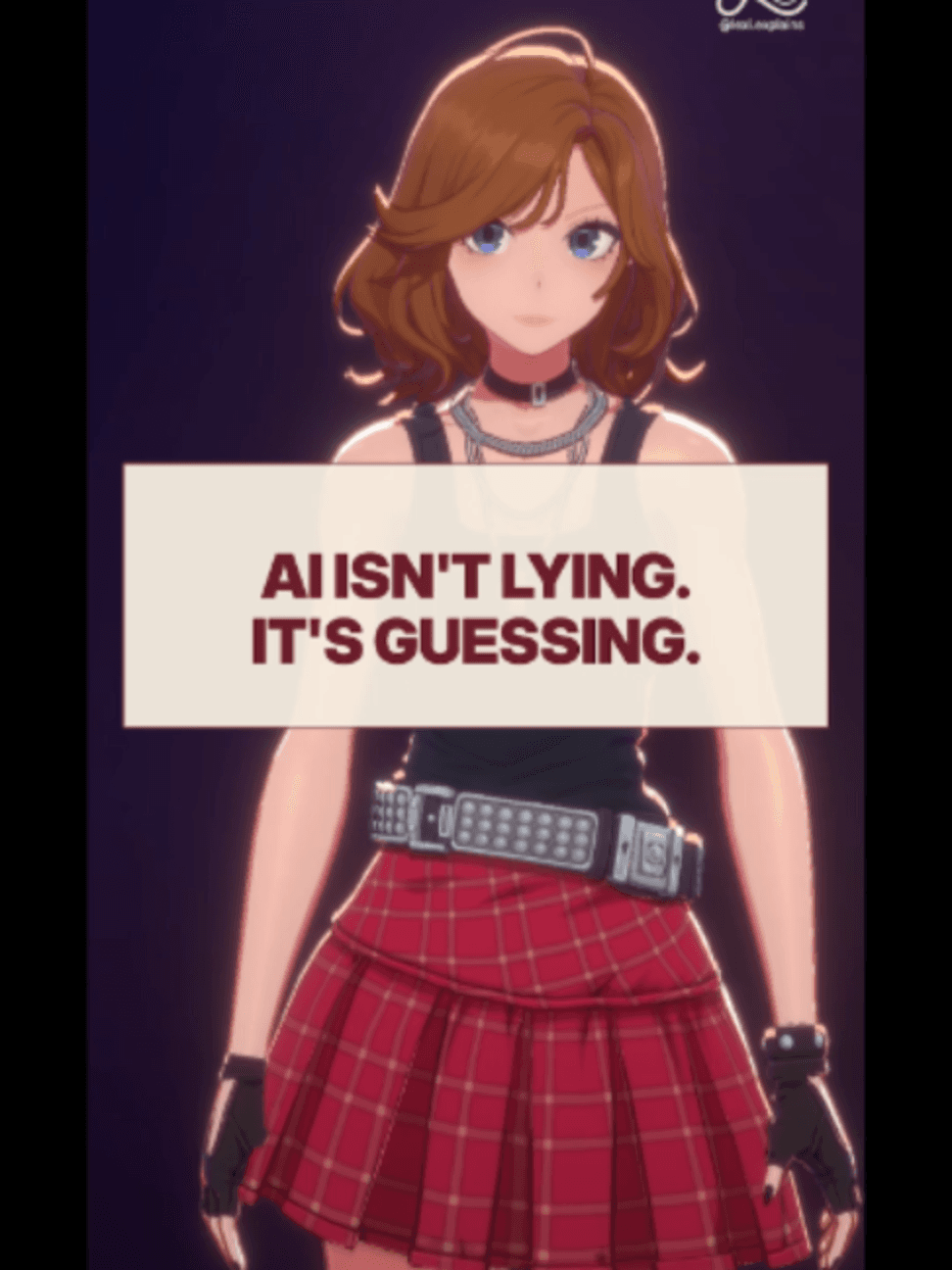Roxie hook card thumbnail: AI isn't lying. It's guessing. (Set 1 Day 3, AI hallucinations)